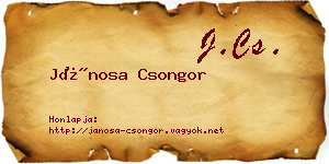 Jánosa Csongor névjegykártya