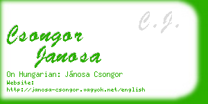 csongor janosa business card